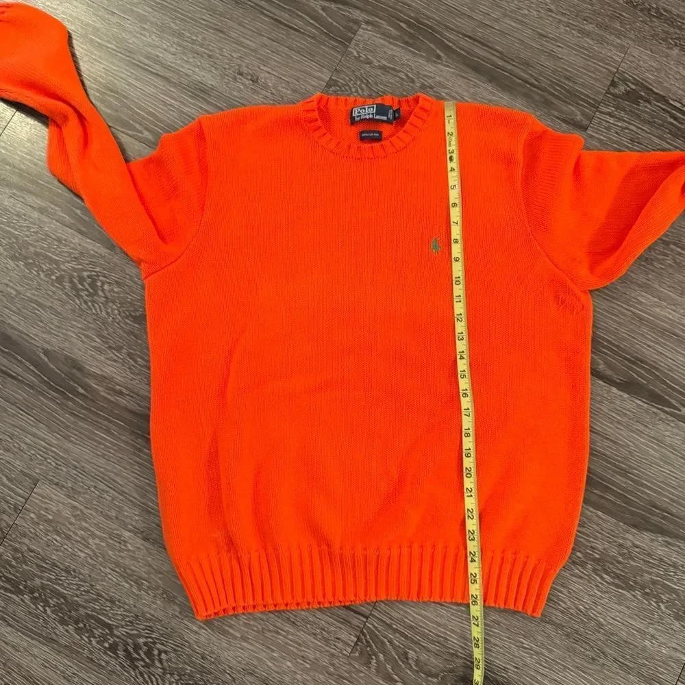 Polo By Ralph Lauren Vintage Orange Cotton Sweater